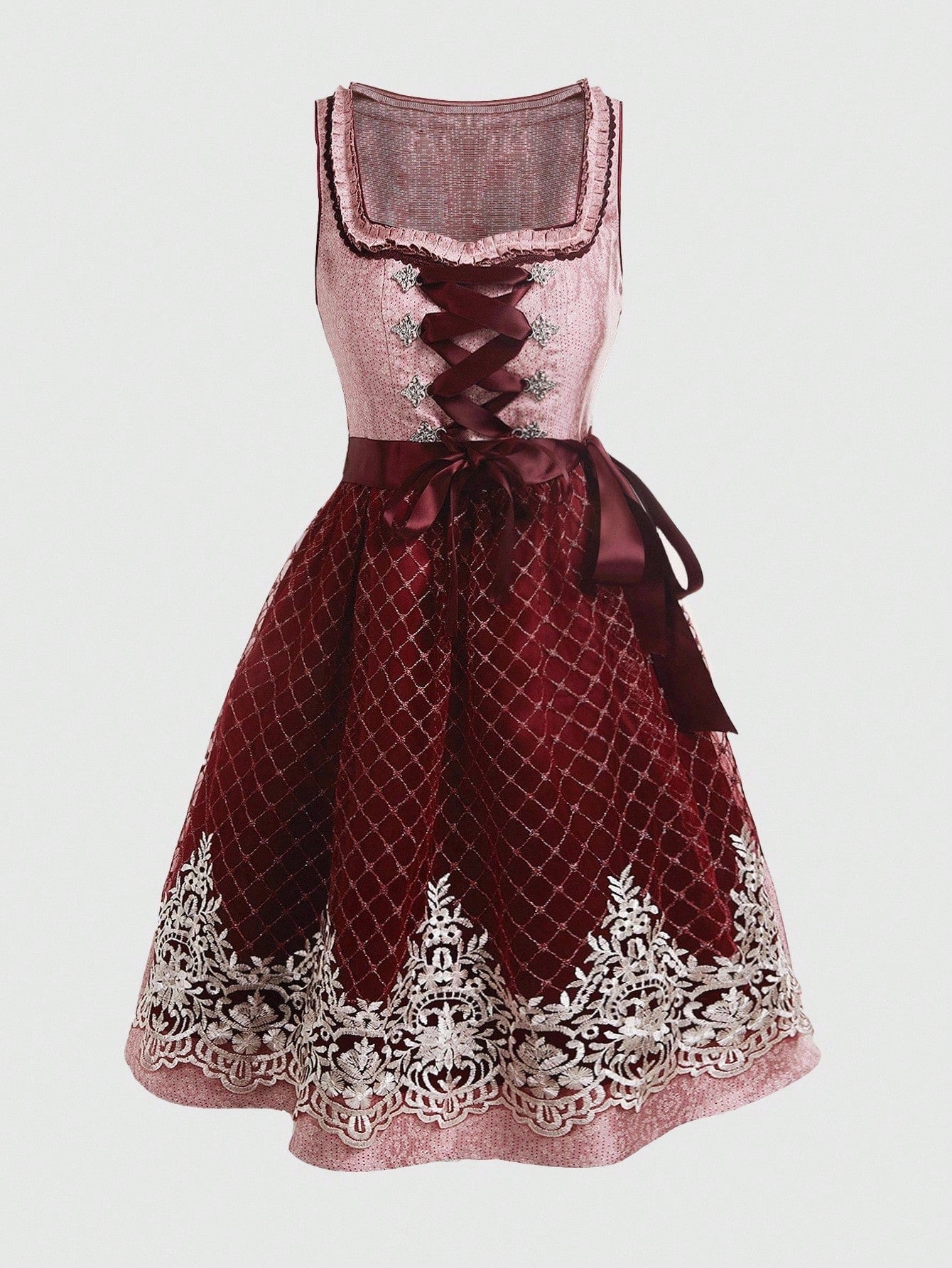 Dirndl dress flat lay front