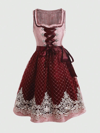 Dirndl dress flat lay front
