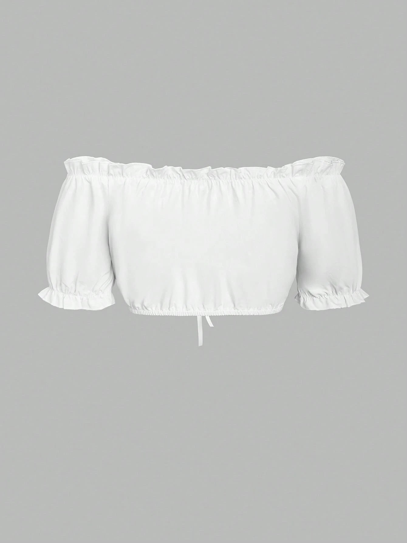 Cropped dirndl blouse back view