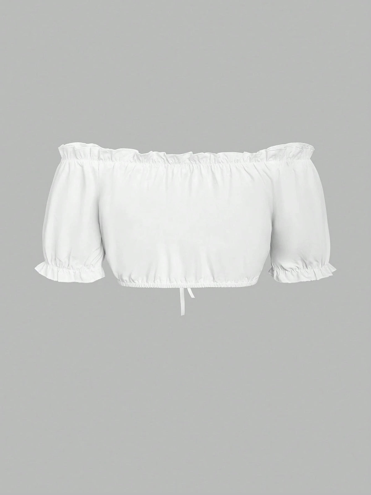 Cropped dirndl blouse back view