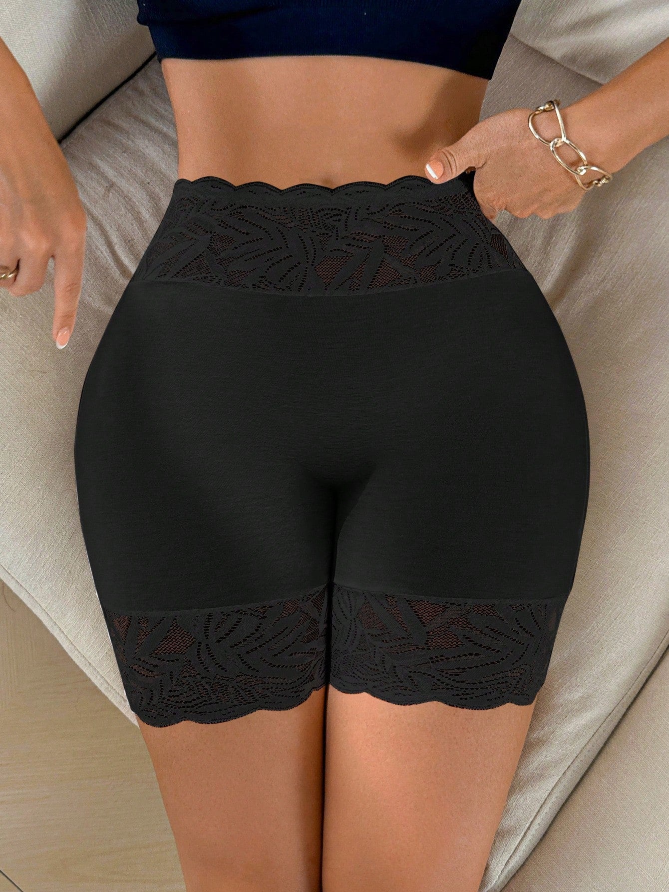 Under-It-All Slip Shorts lace trim