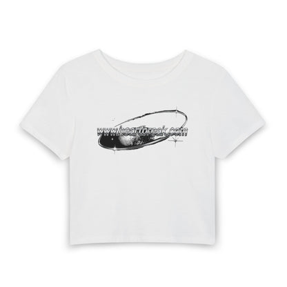 www.heartbreak.com Chrome Orbit Baby Tee - Y2K Graphic Fitted Top