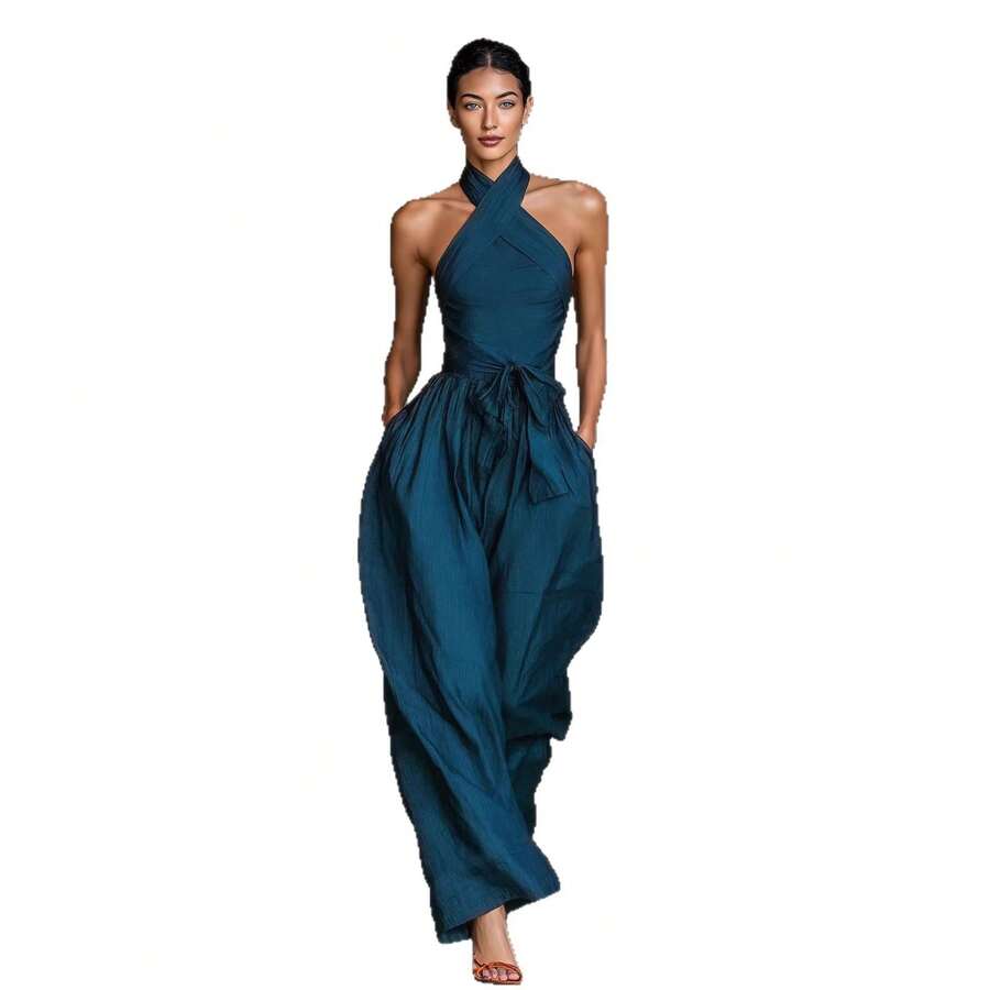 Jumpsuit wide leg drape