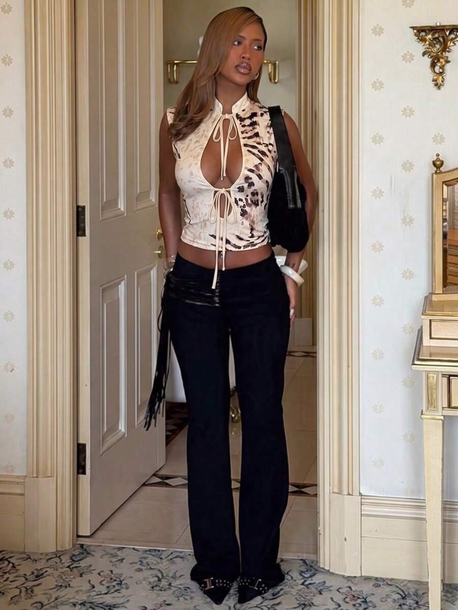 Sepia Wild crop top full length
