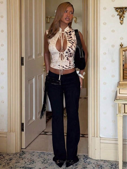 Sepia Wild crop top full length