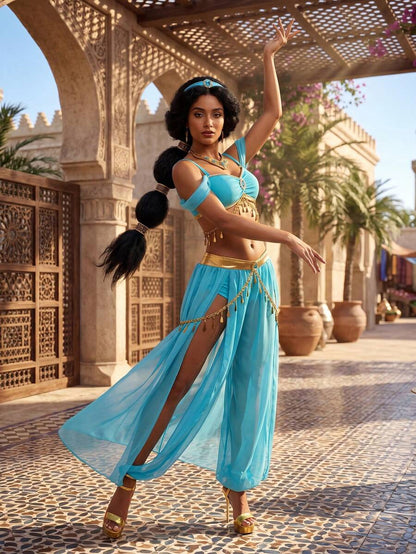 Harem pant costume set side view
