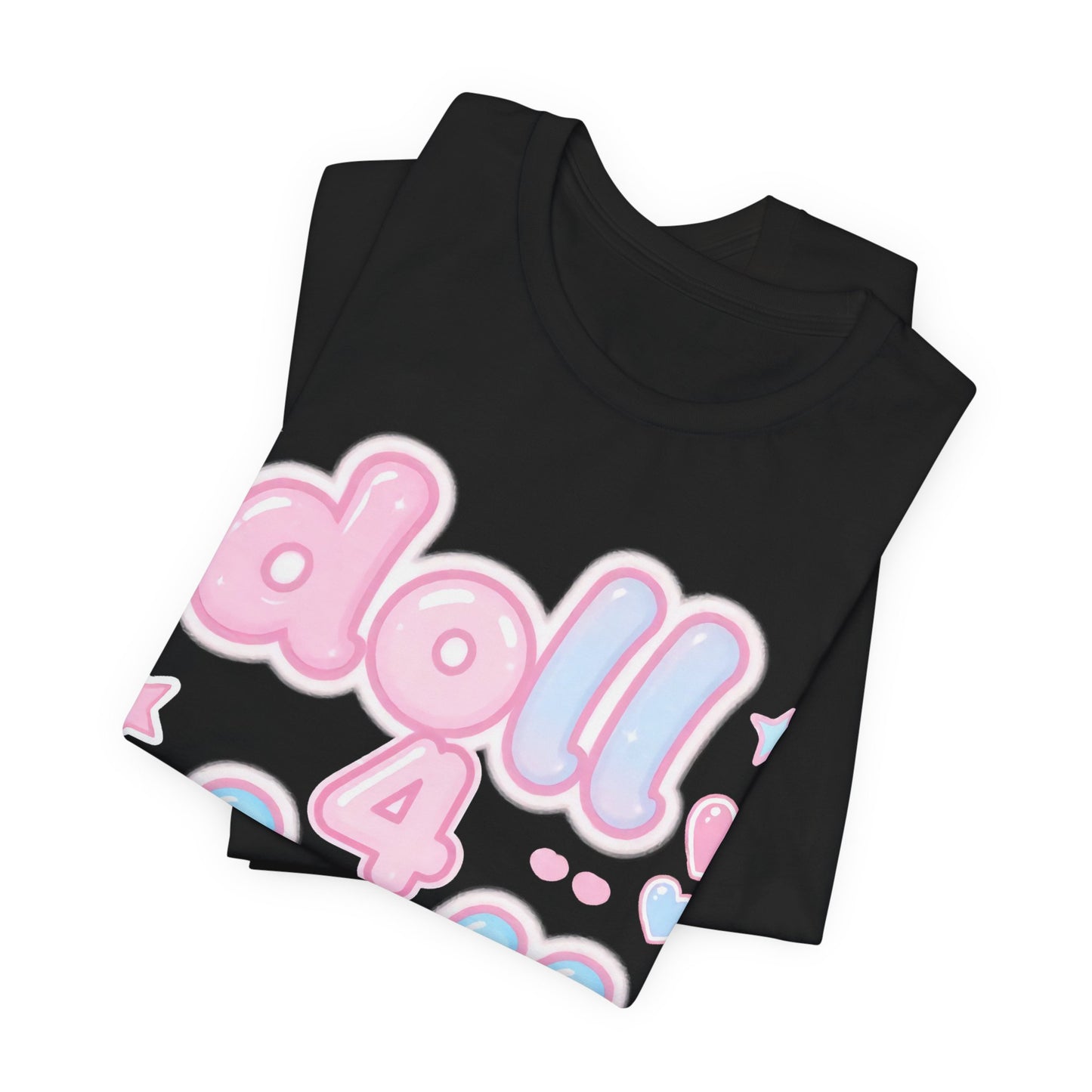 doll 4 doll Anime Sticker Tee - Y2K Graphic Classic Cotton Top