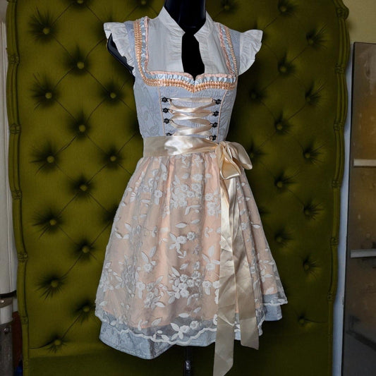 Light Blue Floral Dirndl Dress Liesl