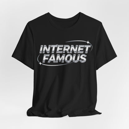 INTERNET FAMOUS Chrome Orbit Tee - Y2K Graphic Classic Cotton Top