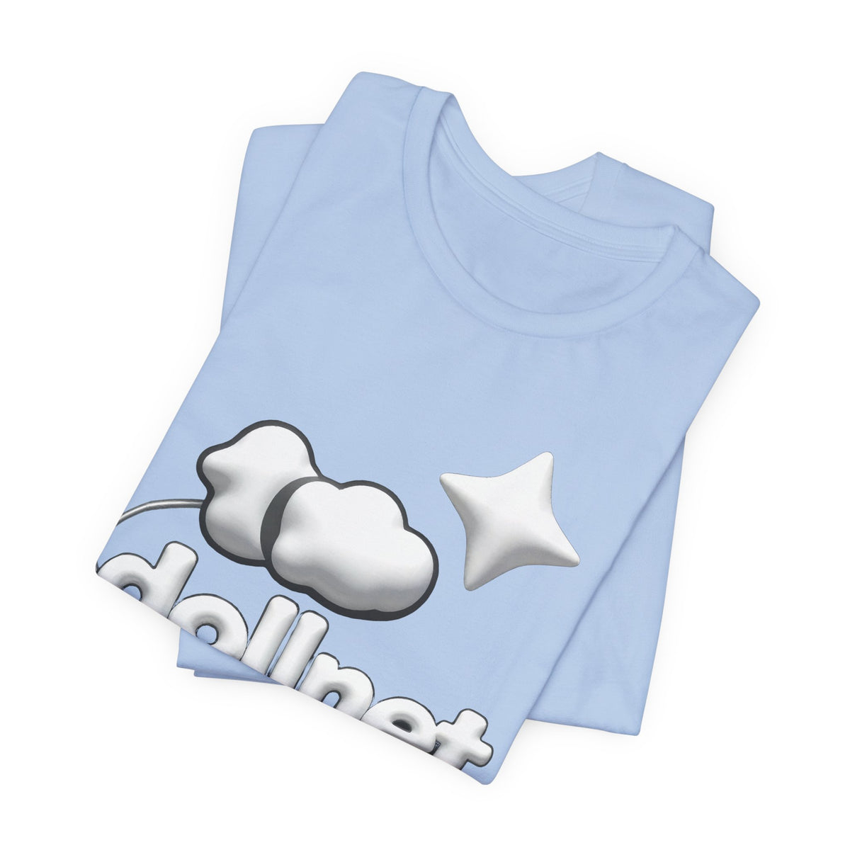 dollnet 2000 Puffy 3D Tee - Y2K Graphic Classic Cotton Top