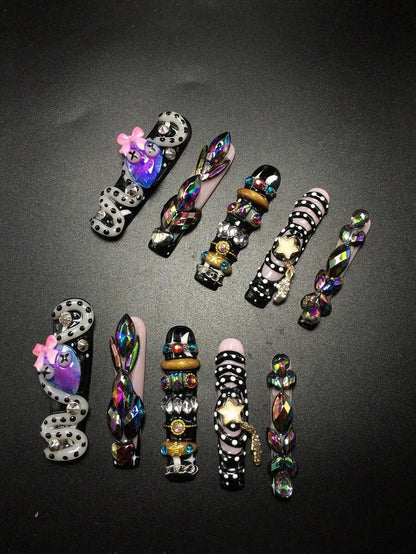 Serpent Siren press-on nails full set