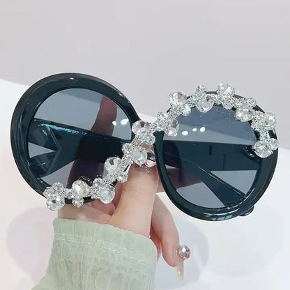 Crystalwave Oversided Round Sunglasses