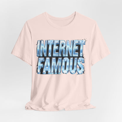 INTERNET FAMOUS Ice Chrome Tee - Y2K Graphic Classic Cotton Top