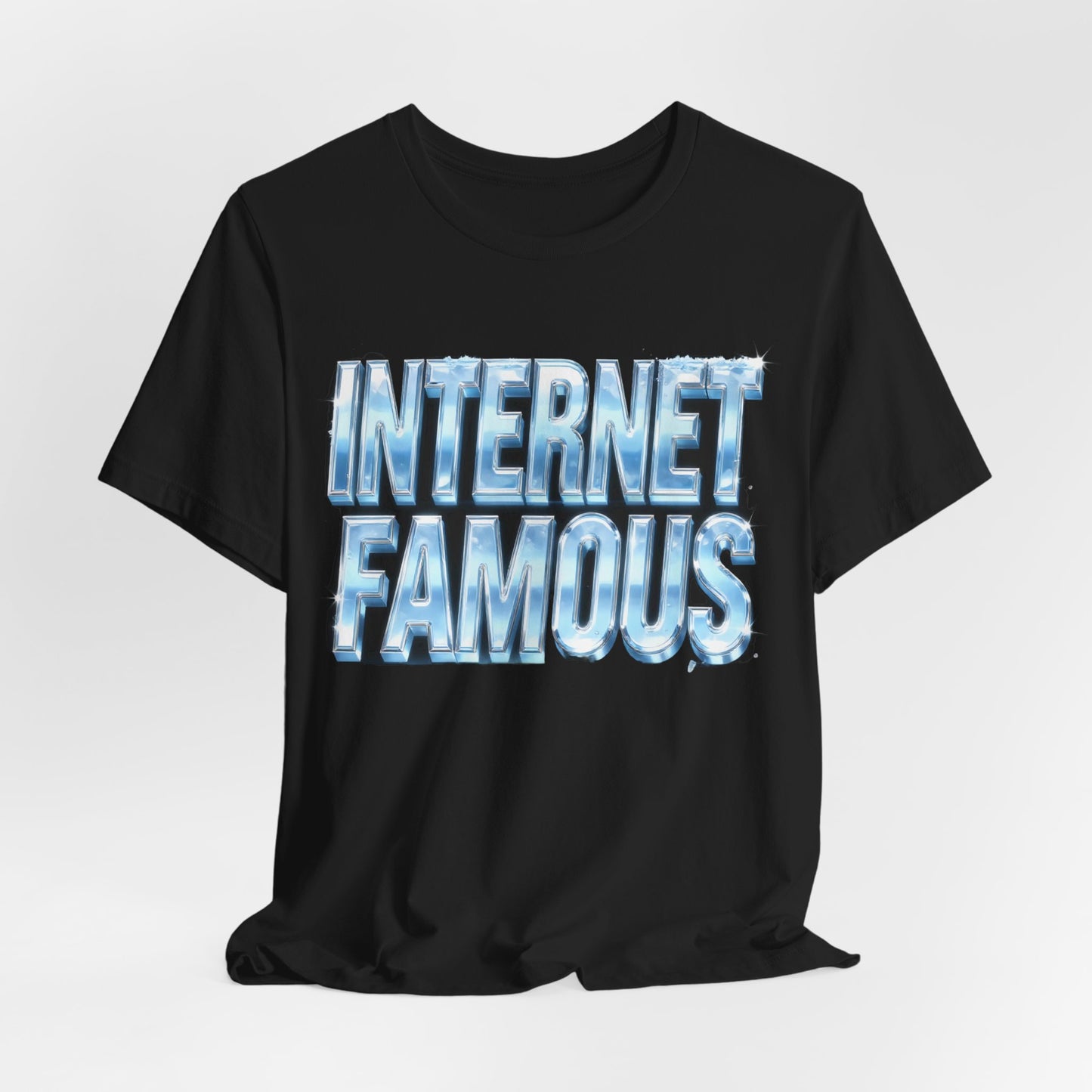 INTERNET FAMOUS Ice Chrome Tee - Y2K Graphic Classic Cotton Top