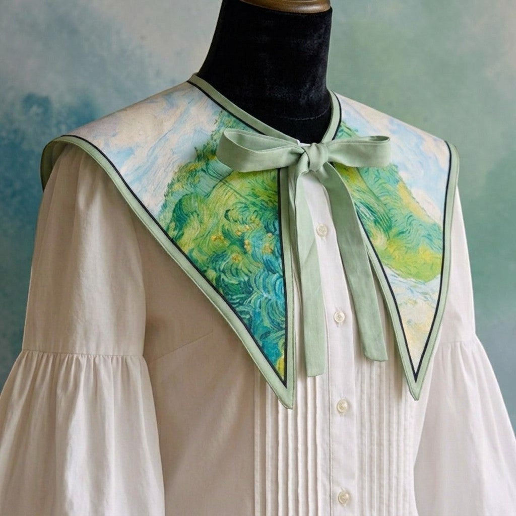 Van Gogh Green Wheat Fields Art Collar
