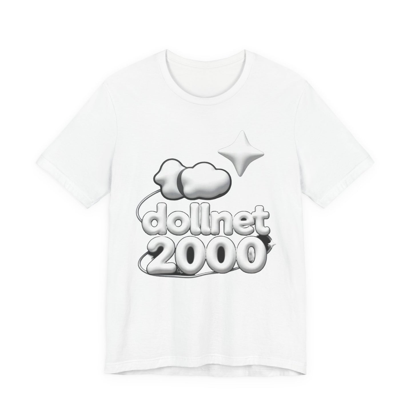 dollnet 2000 Puffy 3D Tee - Y2K Graphic Classic Cotton Top