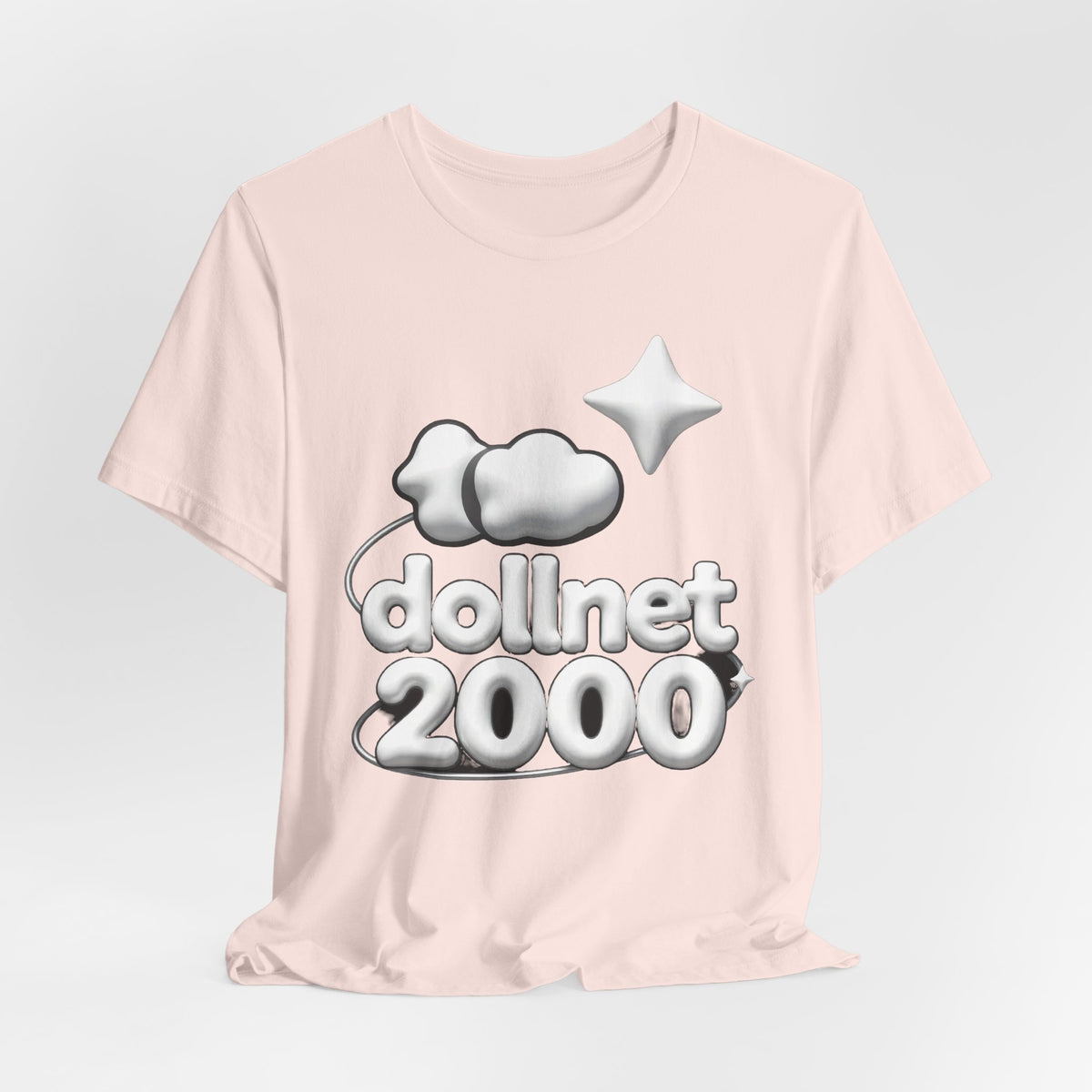 dollnet 2000 Puffy 3D Tee - Y2K Graphic Classic Cotton Top