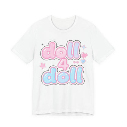 doll 4 doll Anime Sticker Tee - Y2K Graphic Classic Cotton Top
