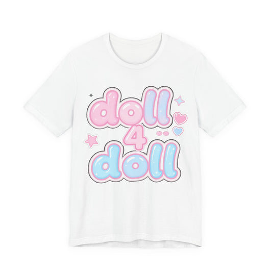 doll 4 doll Anime Sticker Tee - Y2K Graphic Classic Cotton Top