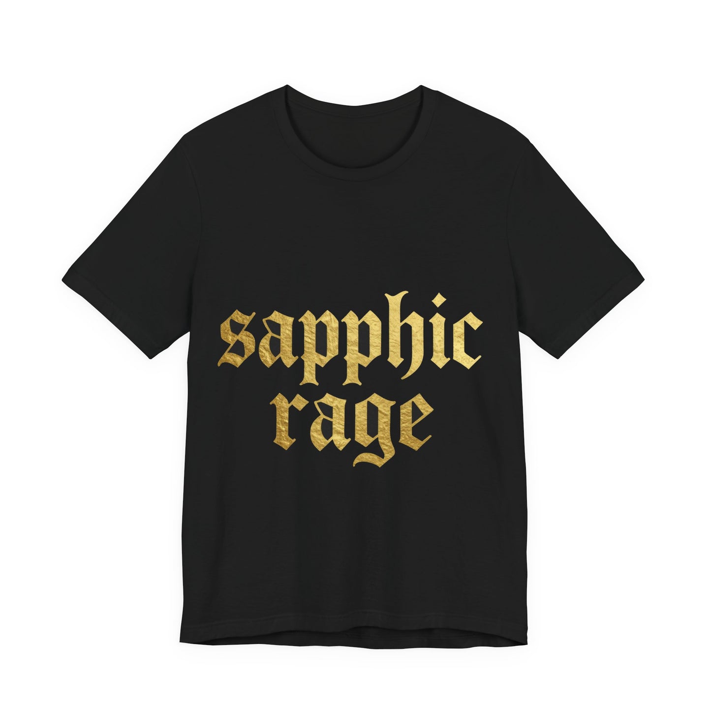 sapphic rage Gothic Blackletter Tee - Y2K Graphic Classic Cotton Top