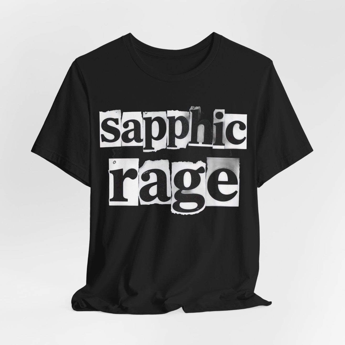 sapphic rage Punk Zine Tee - Y2K Graphic Classic Cotton Top