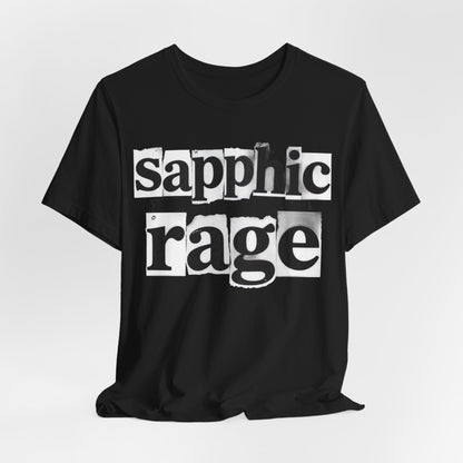 sapphic rage Punk Zine Tee - Y2K Graphic Classic Cotton Top