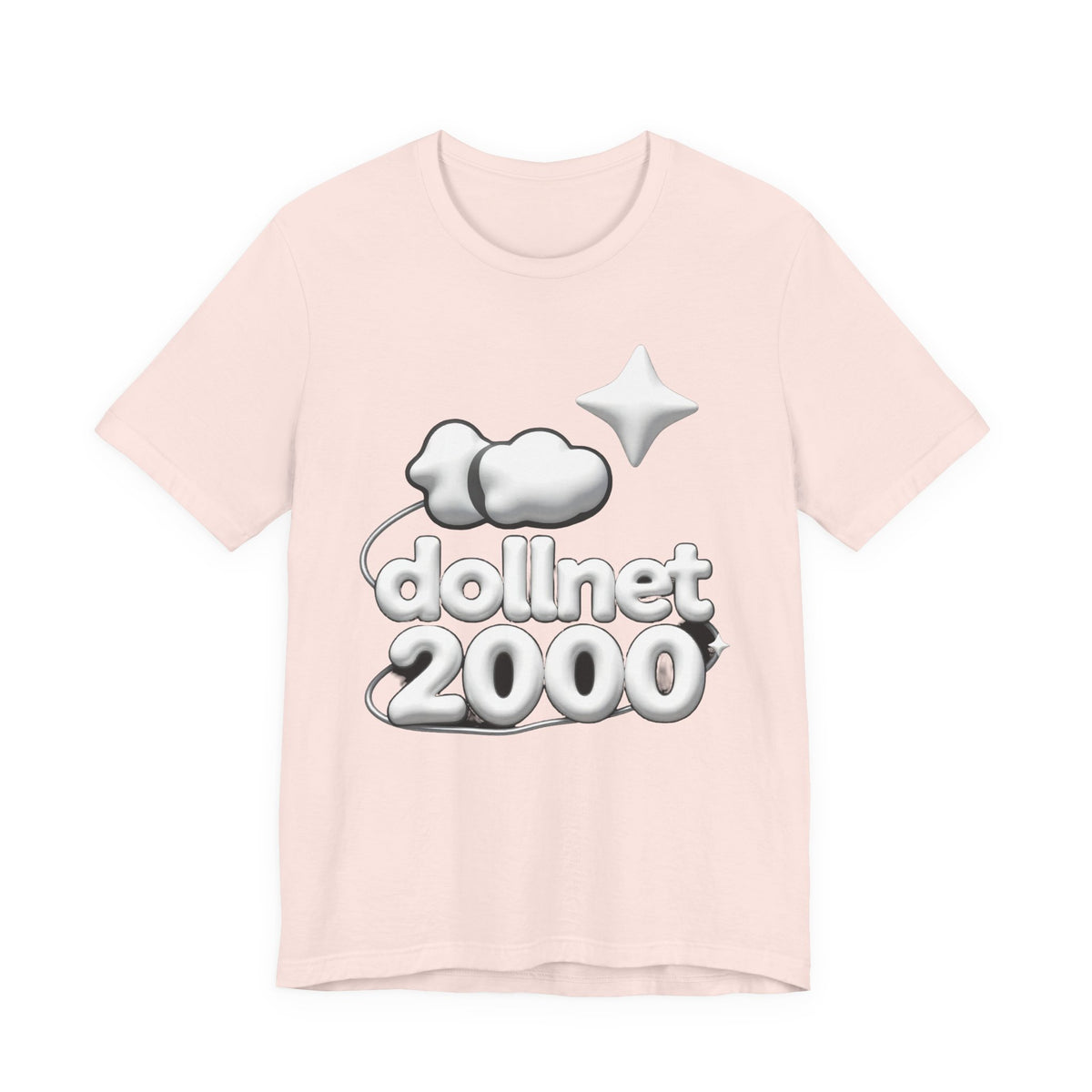 dollnet 2000 Puffy 3D Tee - Y2K Graphic Classic Cotton Top