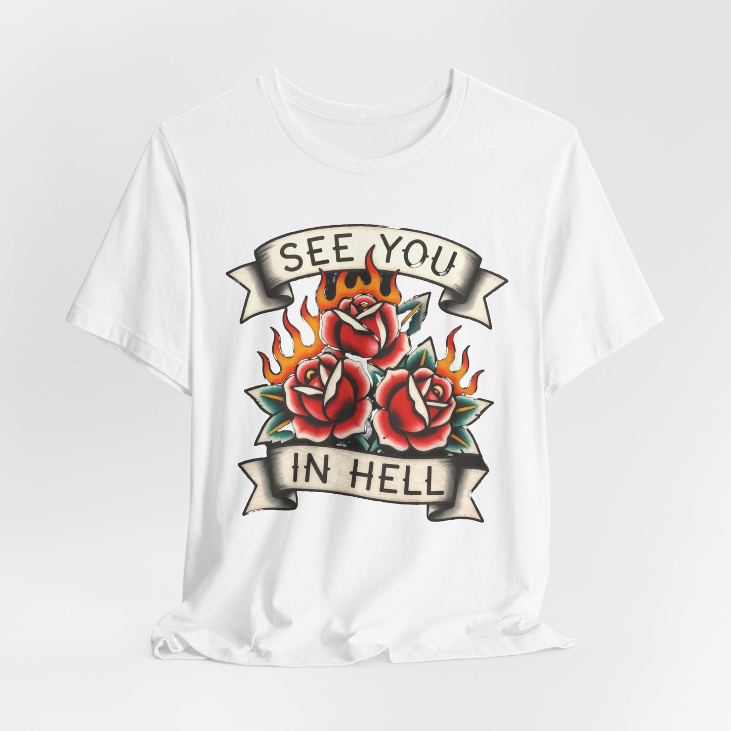 SEE YOU IN HELL Tee - Y2K Graphic Classic Cotton Top