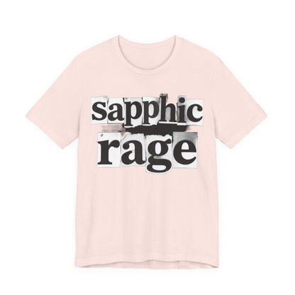 sapphic rage Punk Zine Tee - Y2K Graphic Classic Cotton Top