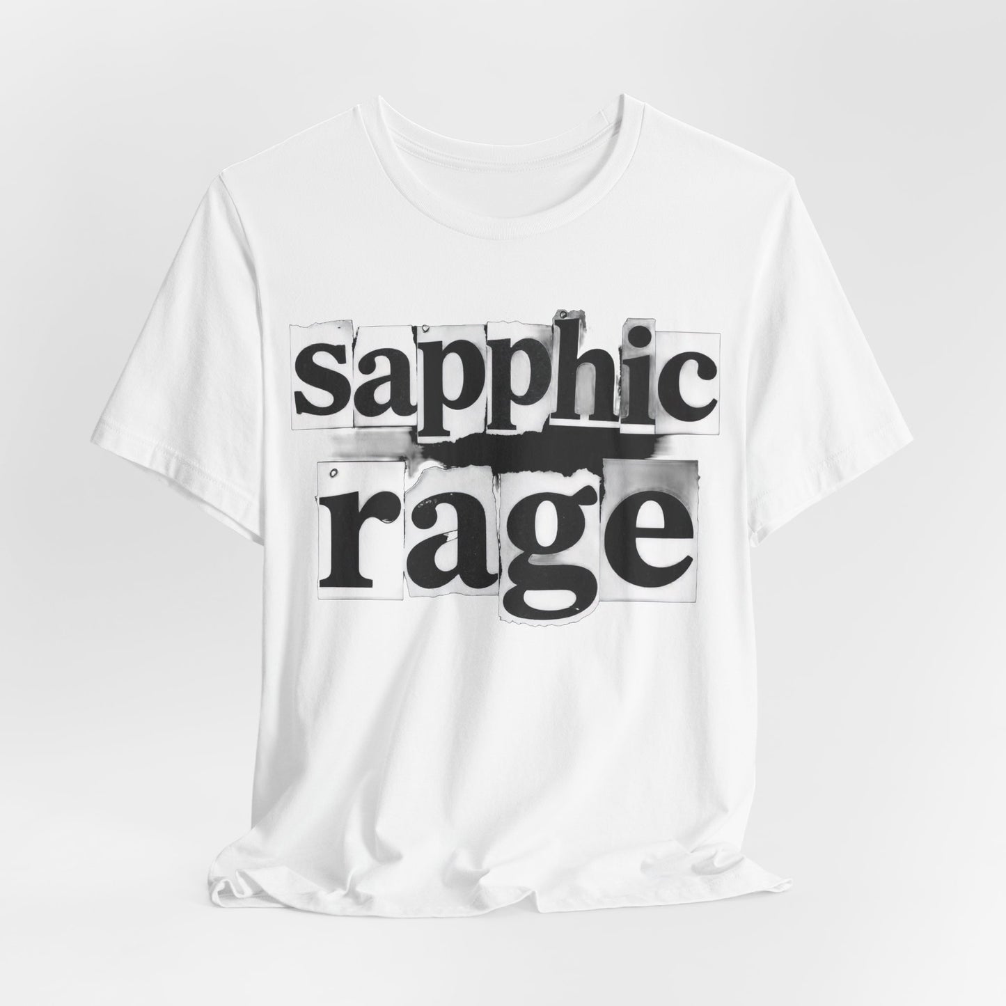 sapphic rage Punk Zine Tee - Y2K Graphic Classic Cotton Top