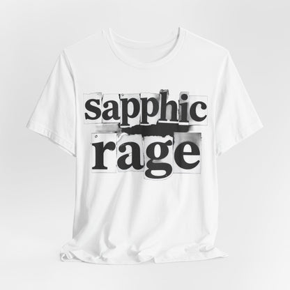 sapphic rage Punk Zine Tee - Y2K Graphic Classic Cotton Top