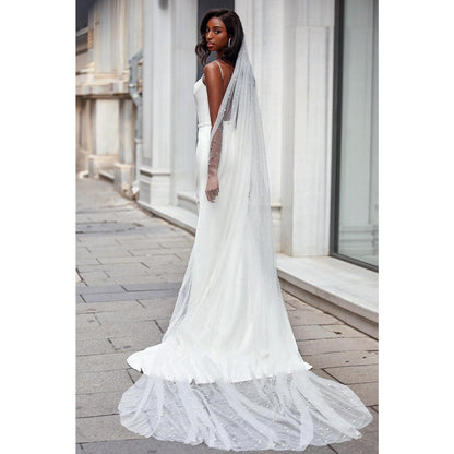 Celestial Pearl Veil - Pure White