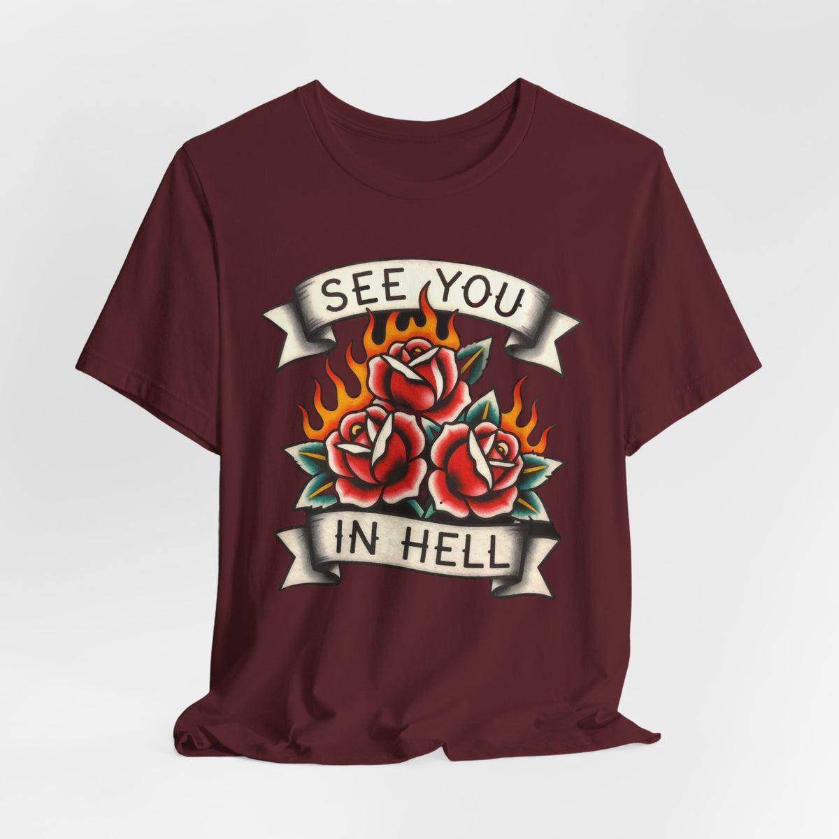SEE YOU IN HELL Tee - Y2K Graphic Classic Cotton Top