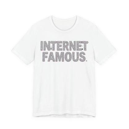 INTERNET FAMOUS Rhinestone Tee - Y2K Graphic Classic Cotton Top