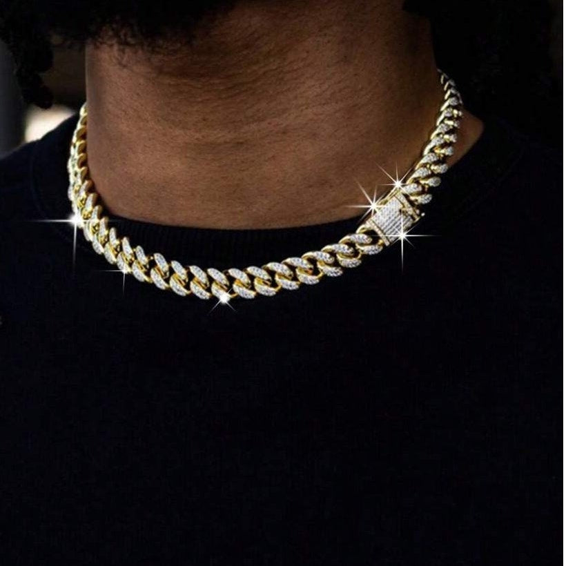 Frosted Chain Frosted Cuban Chain Necklace – Molliwater