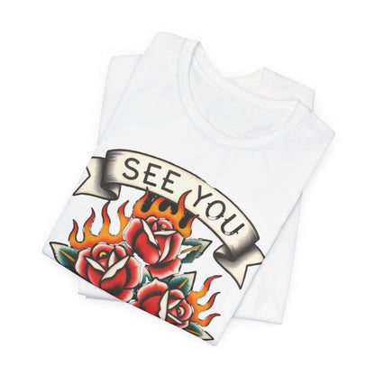 SEE YOU IN HELL Tee - Y2K Graphic Classic Cotton Top