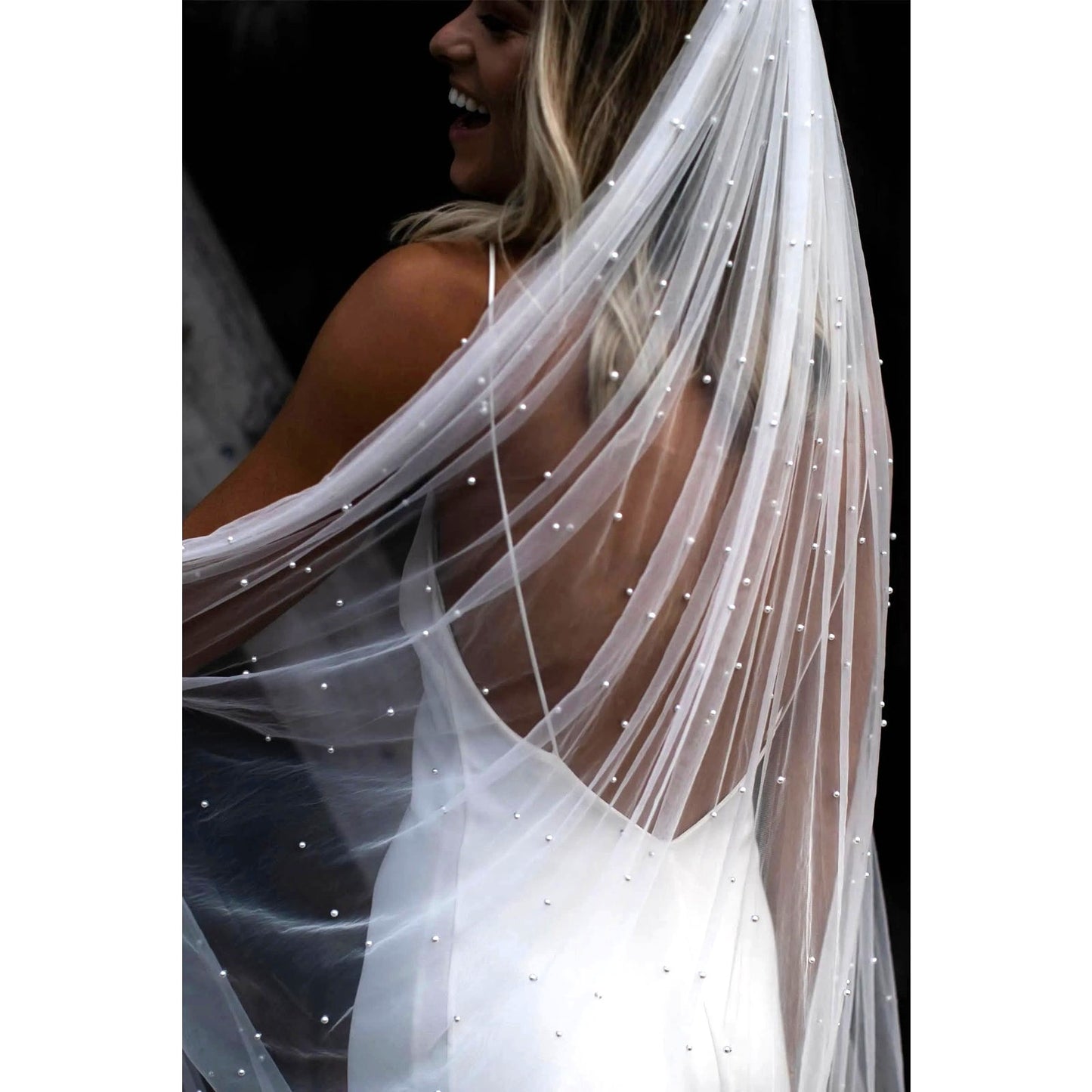 Celestial Pearl Veil - Ivory