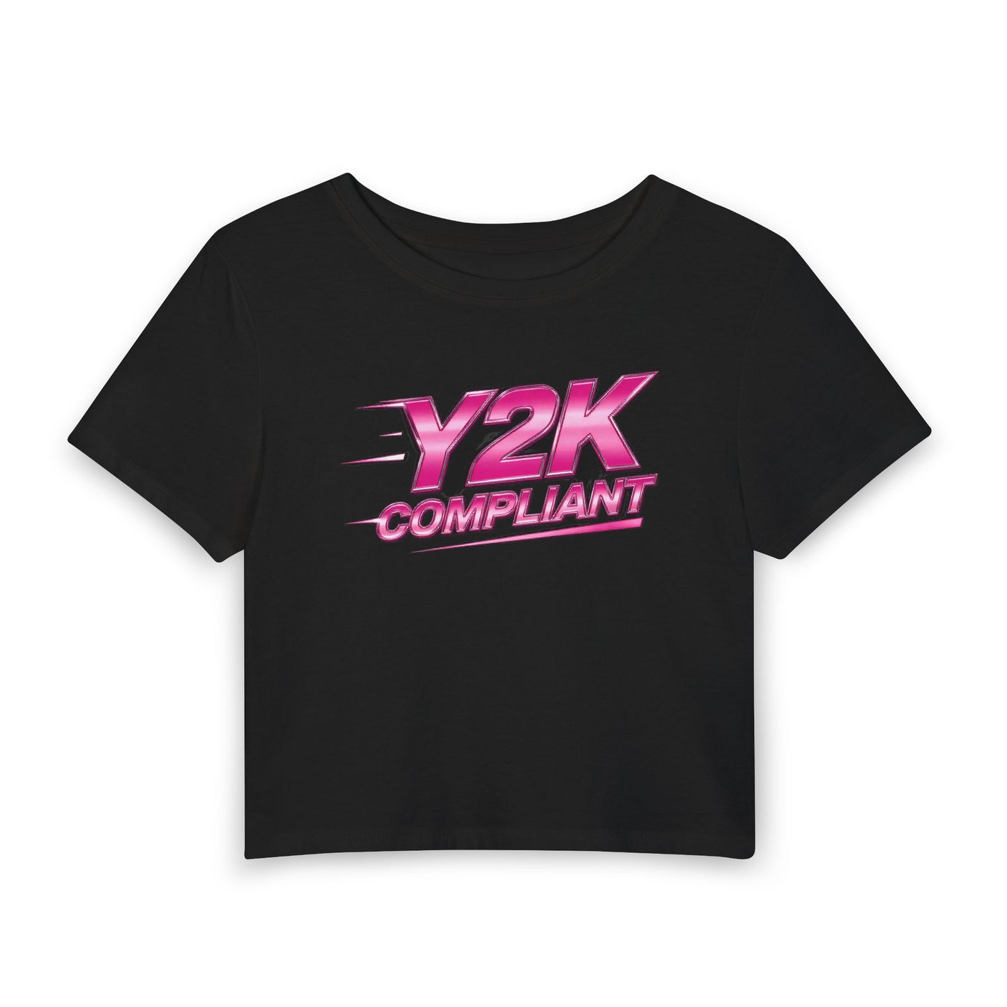 Y2K COMPLIANT Baby Tee - Y2K Graphic Fitted Top