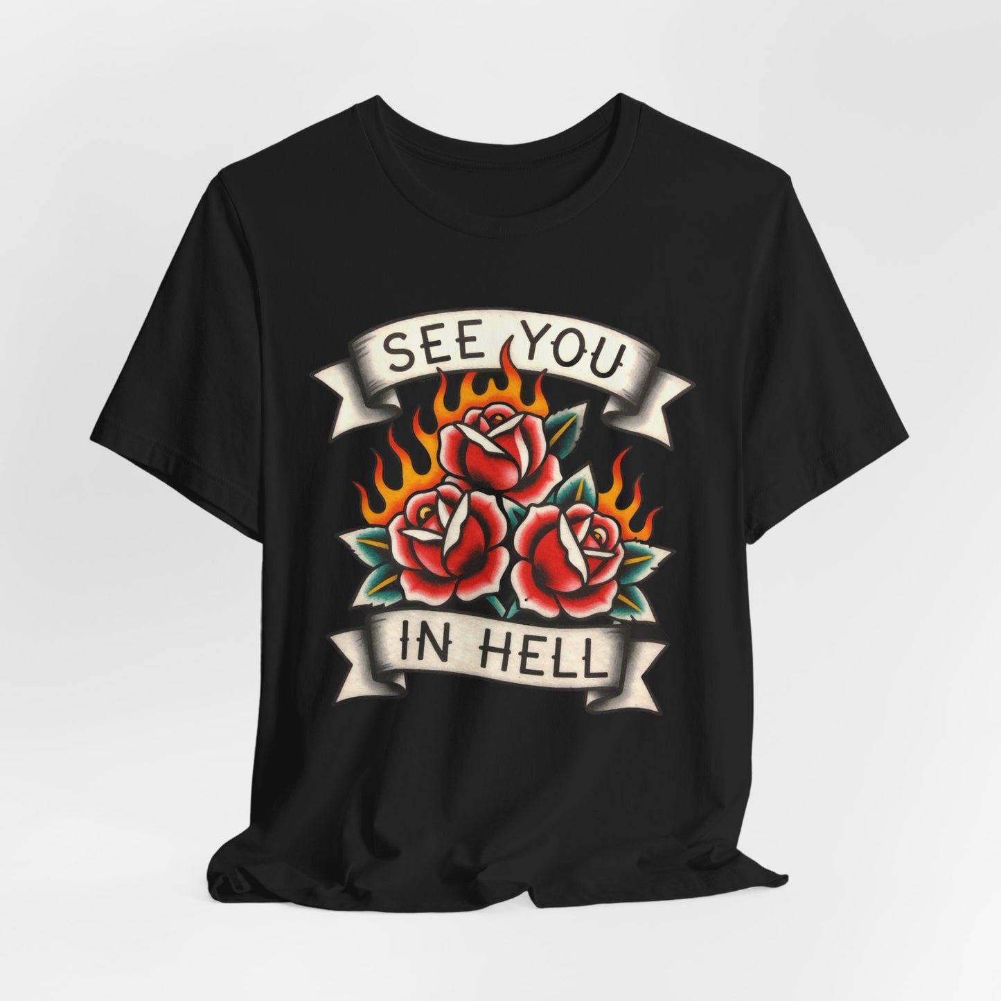 SEE YOU IN HELL Tee - Y2K Graphic Classic Cotton Top