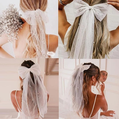 Vow & Veil Pearl Bridal Bow