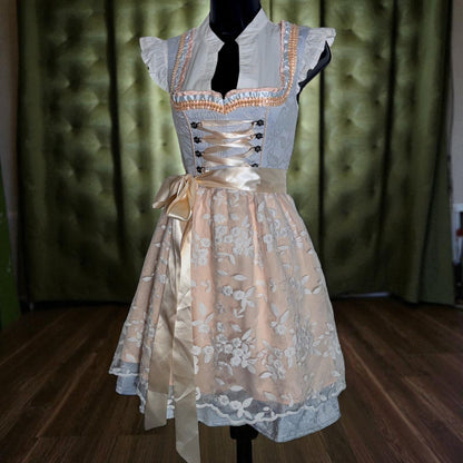 Light Blue Floral Dirndl Dress Liesl