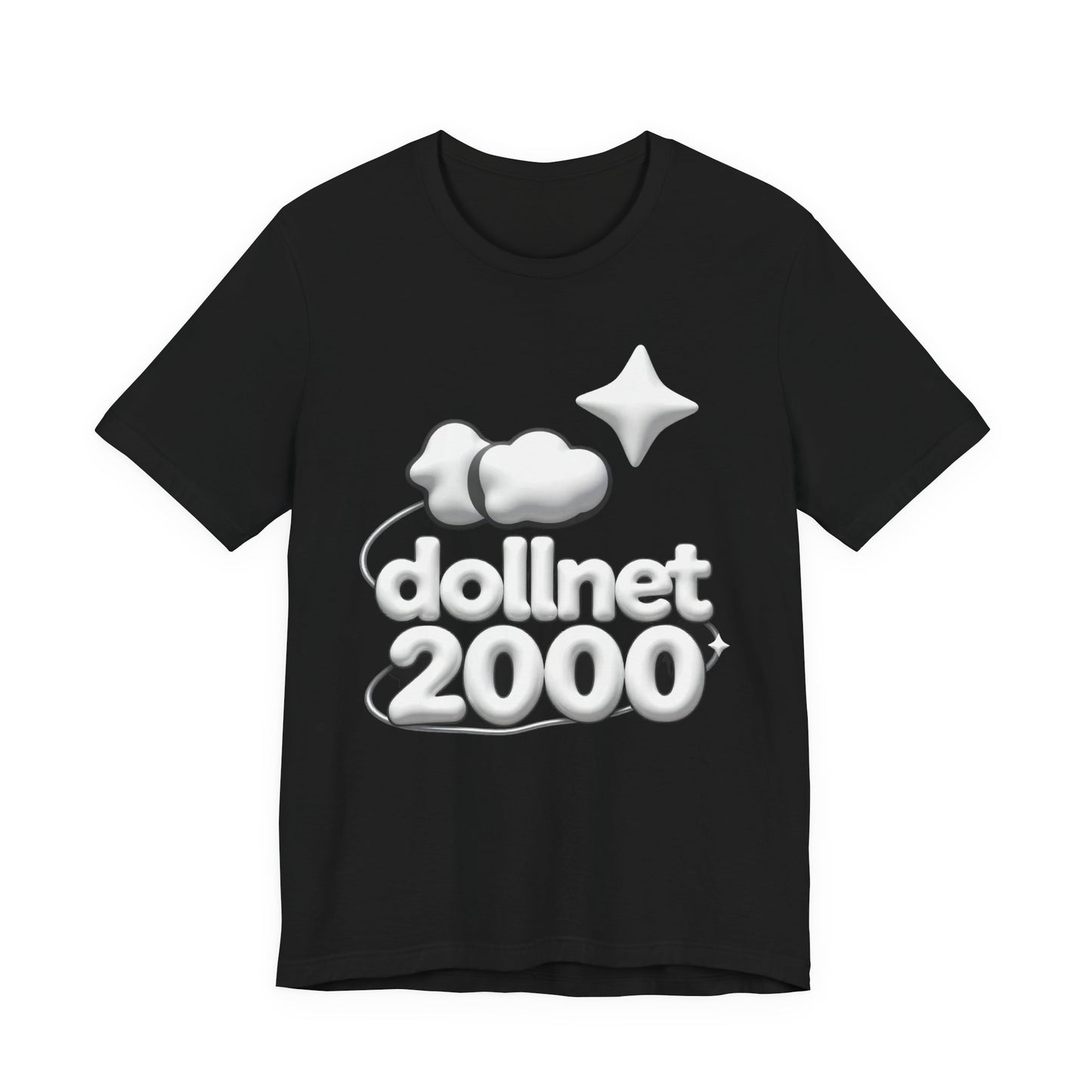 dollnet 2000 Puffy 3D Tee - Y2K Graphic Classic Cotton Top