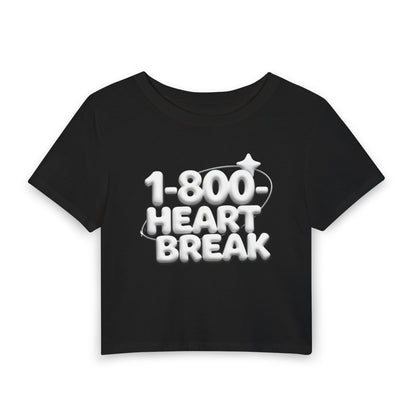 1-800-HEARTBREAK Baby Tee - Y2K Graphic Fitted Top