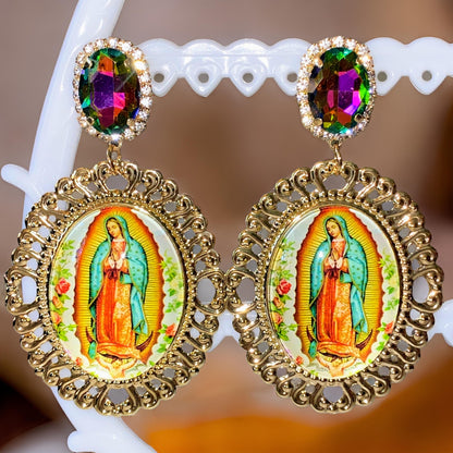 Guadalupe Glow Gold Ornate Earrings