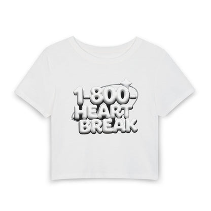 1-800-HEARTBREAK Baby Tee - Y2K Graphic Fitted Top