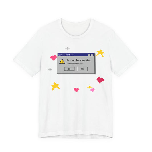 Error: Too Iconic Tee - Y2K Graphic Classic Cotton Top