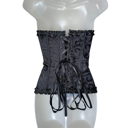 Jacquard Lace Up Sweetheart Corset Costume