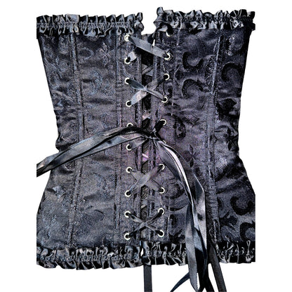 Jacquard Lace Up Sweetheart Corset Costume