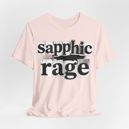 sapphic rage Punk Zine Tee - Y2K Graphic Classic Cotton Top