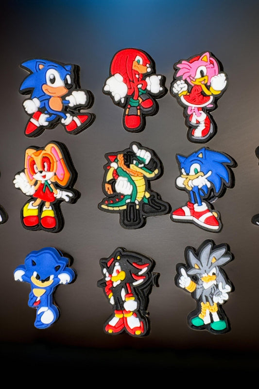 Retro Sonic the Hedgehog Shoe Charms - Clog Sandal Decoration Pack